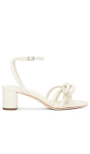 Loeffler Randall Women's Mikel Ankle Strap High Heel Sandals In White