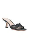 Loeffler Randall Milena Scalloped Mesh Mules In Black