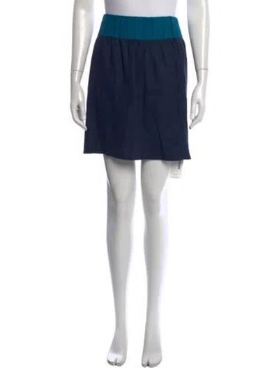 Pre-owned Loeffler Randall Mini Skirt In Blue