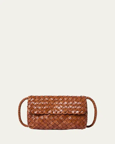 Loeffler Randall Mini Woven Buffalo Leather Crossbody Bag In Brown