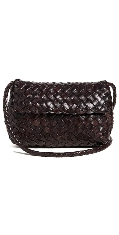 Loeffler Randall Mini Woven Crossbody Bag Chocolate
