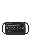 Loeffler Randall Mini Woven Leather Crossbody In Black