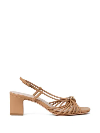 Loeffler Randall Minna Leather Slingback Sandals In Brown