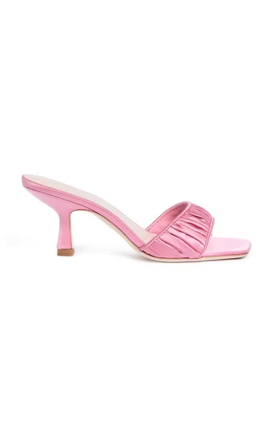 Loeffler Randall Naima Satin Mules In Pink