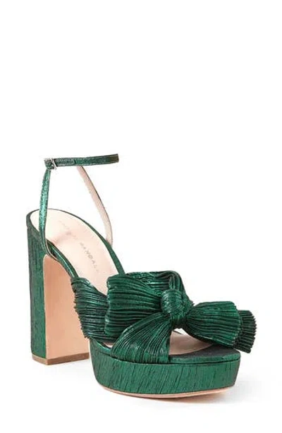Loeffler Randall Natalia Platform Sandal In Emerald