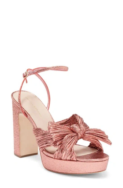 Loeffler Randall Natalia Platform Sandal In Metallic Rose