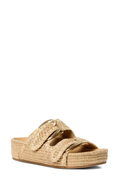 Loeffler Randall Nico Platform Wedge Slide Sandal In Brown