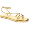 Loeffler Randall Noor Ankle Strap Metallic Sandal In Gold