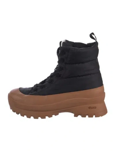 Pre-owned Loeffler Randall Nylon Combat Boots In Multi