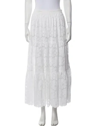 Pre-owned Loeffler Randall Nylon Long Skirt In White