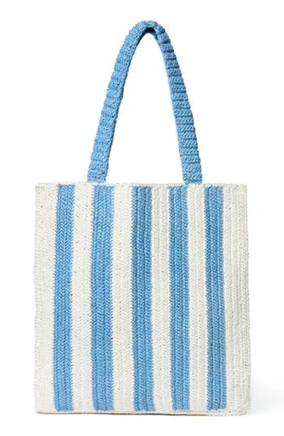 Loeffler Randall Orion Raffia Book Tote Bag In Blue