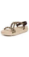 Loeffler Randall Ozzy Sport Sandals Cream/brown/butter In Brown