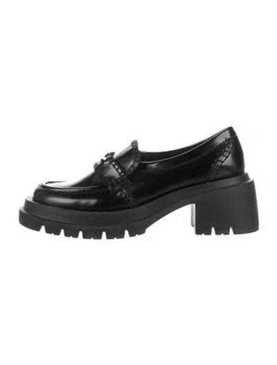 Pre-owned Loeffler Randall Patent Leather Loafers In Black
