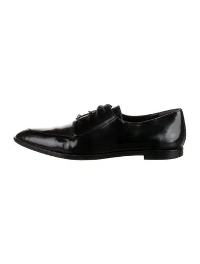 Pre-owned Loeffler Randall Patent Leather Oxfords In Black