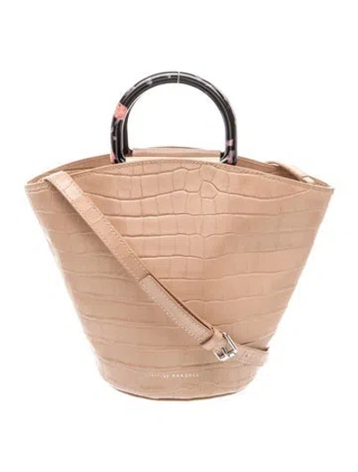 Pre-owned Loeffler Randall Patent Leather Shoulder Bag In Neutral