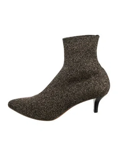 Pre-owned Loeffler Randall Patterned Boots In Metallic/silver