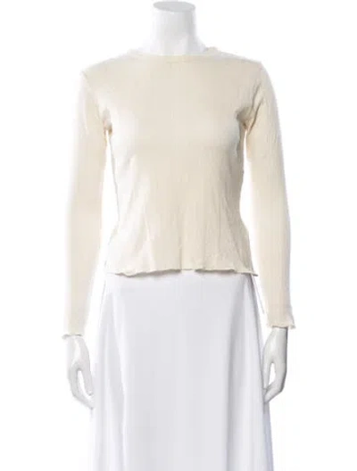 Pre-owned Loeffler Randall Patterned Crew Neck Top In Neutral