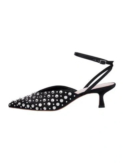 Pre-owned Loeffler Randall Patterned Pumps In Black