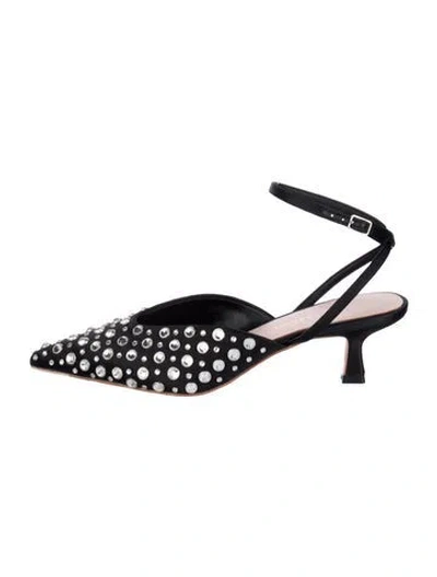 Pre-owned Loeffler Randall Patterned Pumps In Black