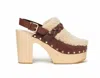 Loeffler Randall Paxton High Heel Braided Clog In Natural In White