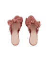 Loeffler Randall 50mm Metallic-effect Plissé Sandals In Pink