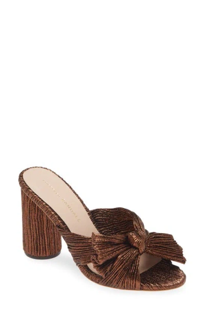 Loeffler Randall Penny Pleated Knot Mules In Mocha