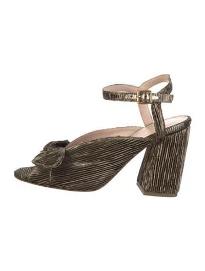 Pre-owned Loeffler Randall Pleated Accents Sandals