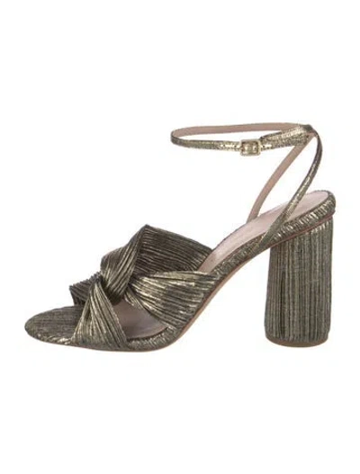 Pre-owned Loeffler Randall Pleated Accents Sandals
