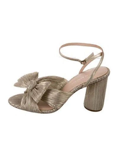 Pre-owned Loeffler Randall Pleated Accents Sandals