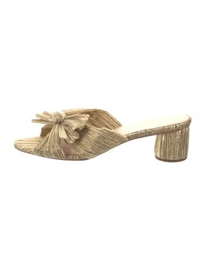 Pre-owned Loeffler Randall Pleated Accents Slides