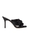 Loeffler Randall Claudia Pleated Skinny Heel Mule In Black In Black