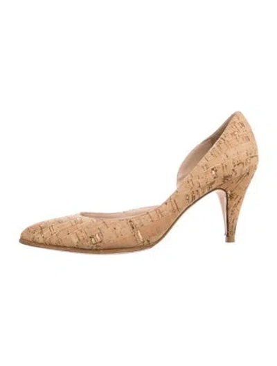 Pre-owned Loeffler Randall Printed D'orsay Pumps In Brown