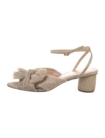 Pre-owned Loeffler Randall Printed Glitter Accents Sandals