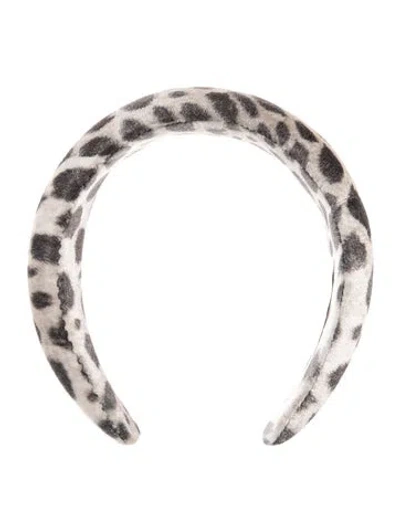 Pre-owned Loeffler Randall Printed Headband W/tags In Brown