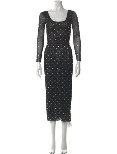Pre-owned Loeffler Randall Printed Midi Length Dress In Multi