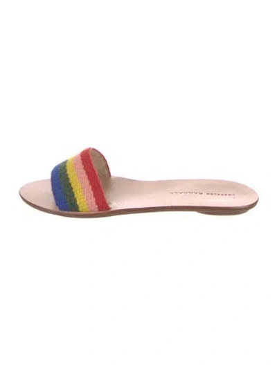 Pre-owned Loeffler Randall Printed Slides In Red
