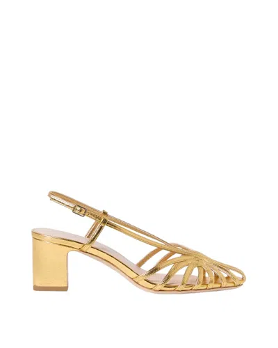 Loeffler Randall Priscilla Gold Lattice Heeled Sandal