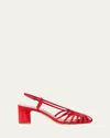 Loeffler Randall Priscilla Lattice Sling-back Block-heel Sandals