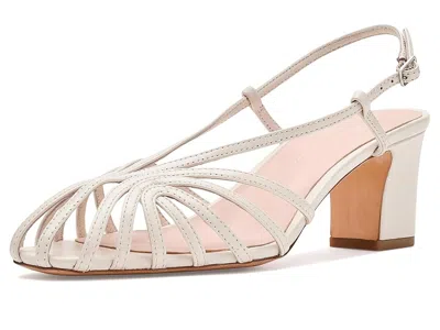 Loeffler Randall Priscilla Lattice Slingback Mid Heel Sandals In Pink