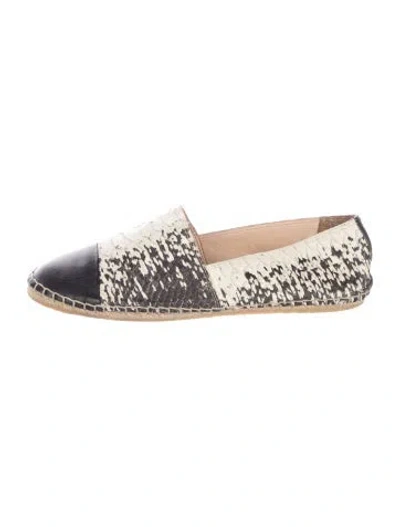 Pre-owned Loeffler Randall Python Animal Print Espadrilles In Multi