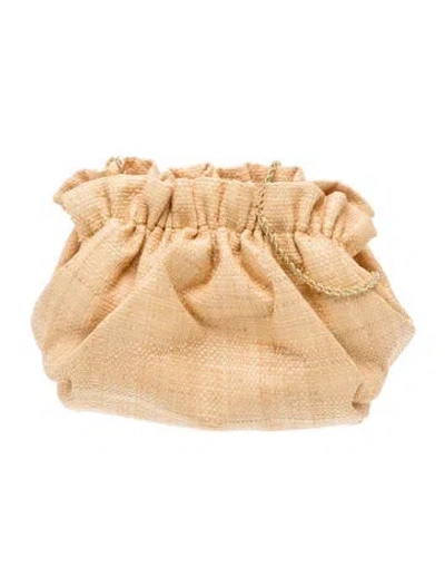 Pre-owned Loeffler Randall Raffia Bucket Bag In Neutral