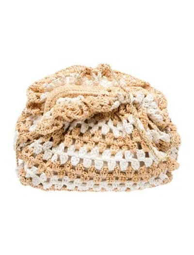 Pre-owned Loeffler Randall Raffia Crossbody Bag In Neutrals