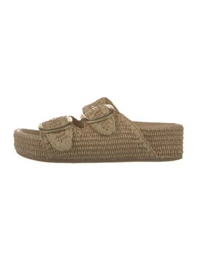 Pre-owned Loeffler Randall Raffia Espadrilles In Multi