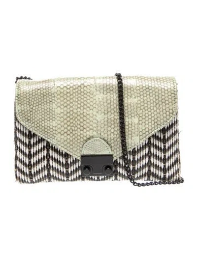 Pre-owned Loeffler Randall Raffia Messenger Bag In Multi
