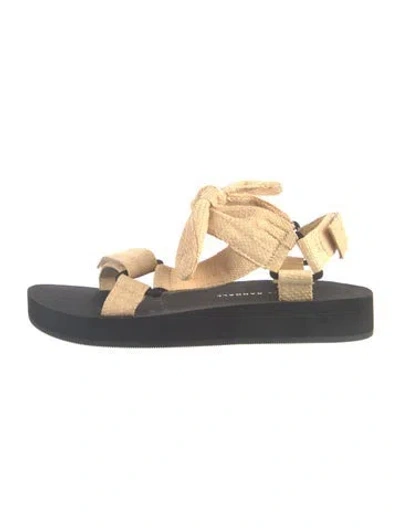 Pre-owned Loeffler Randall Raffia Sandals