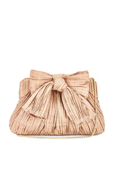 Loeffler Randall Rayne Pleated Bow Clutch In Brown
