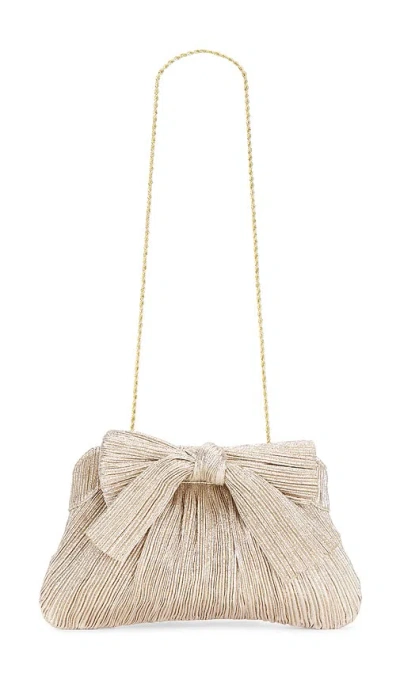 Loeffler Randall Rayne Pleated Bow Clutch In Neutral