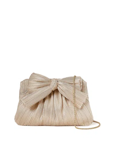 Loeffler Randall Rayne Small Pleated Bow Frame Clutch In Gold