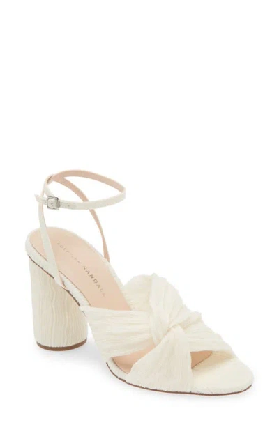 Loeffler Randall Reed Plissé Knot Sandal In Pearl