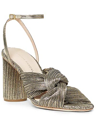 Loeffler Randall Reed Womens Leather Adjustable Heels In Gold